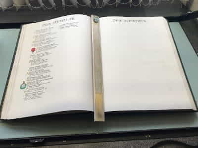 Book of remembrance at Redditch Crematorium