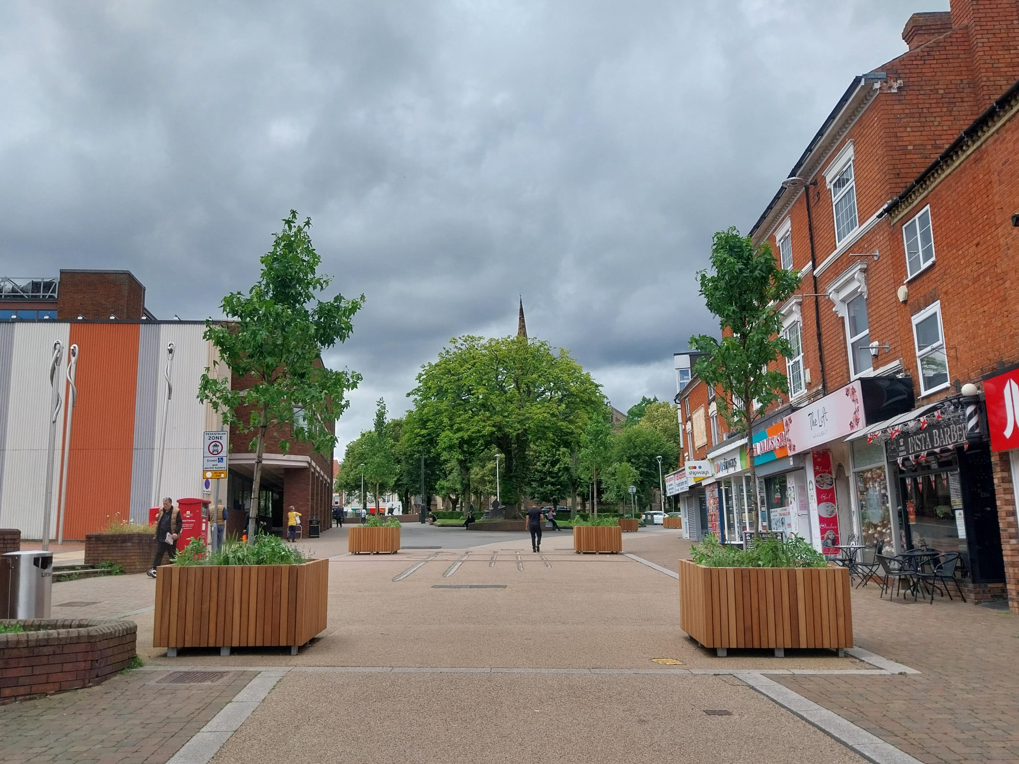 An image of Alcester Street with the new trees